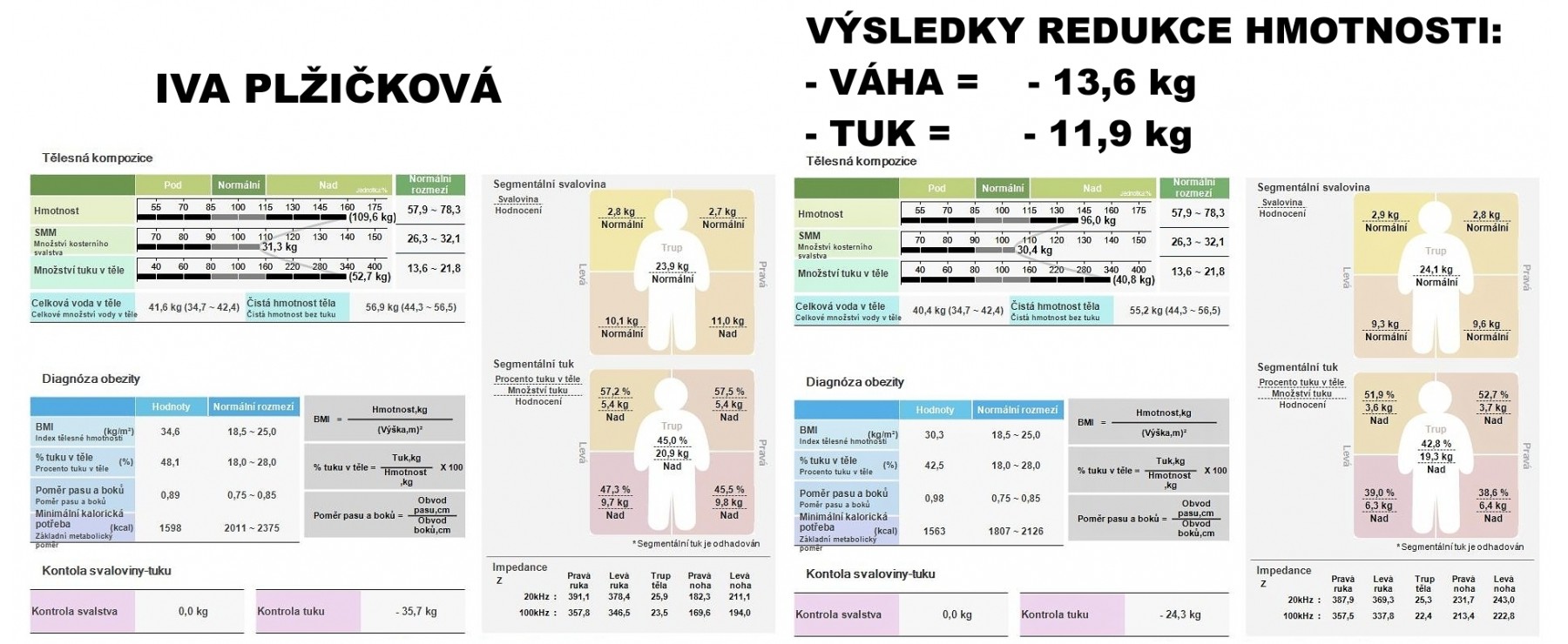 Iva Pličžková - výsledky